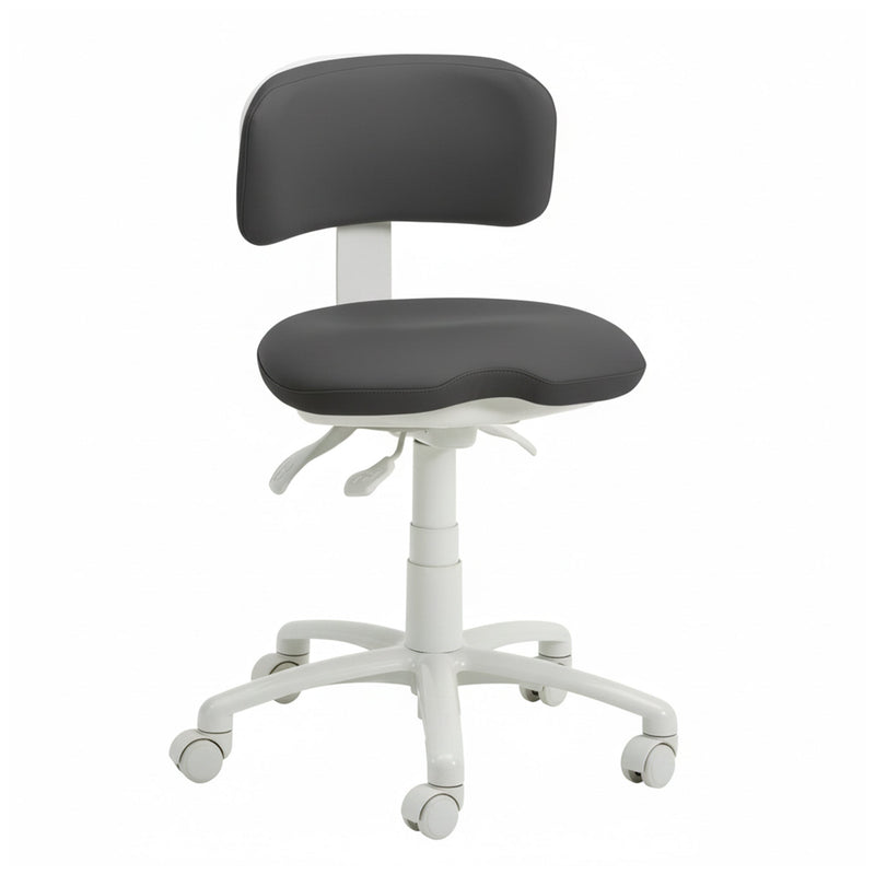 ergonomic hygienist chair in black