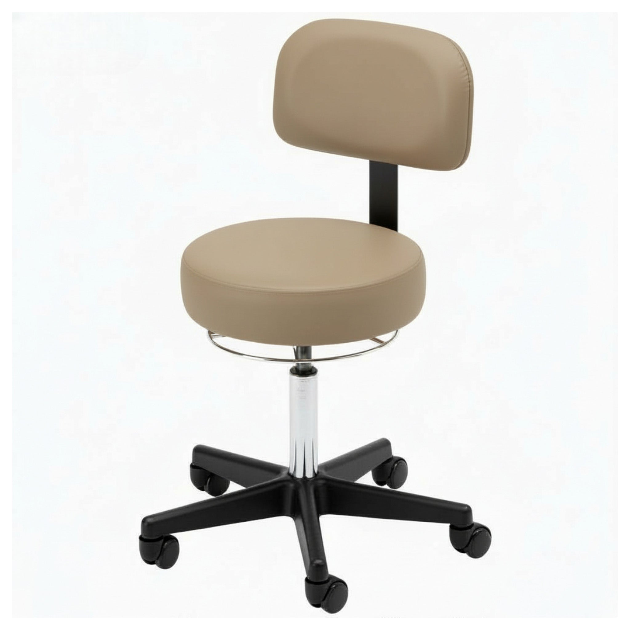 360-Degree Round Stool w/ Backrest