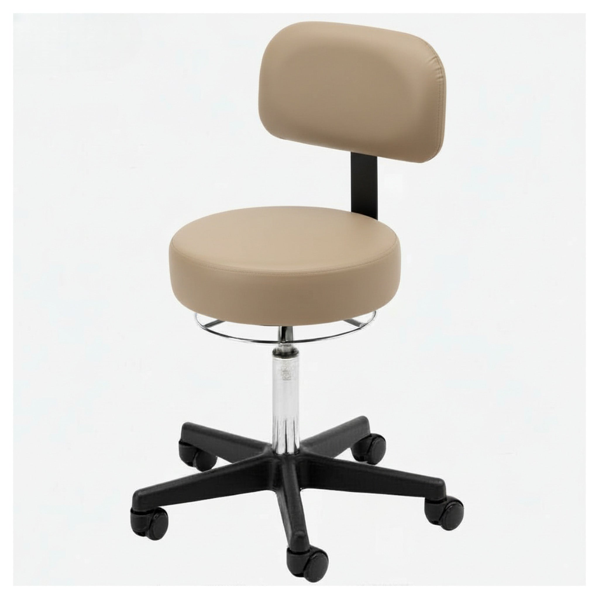 360-Degree Round Stool w/ Backrest - Shop Brewer