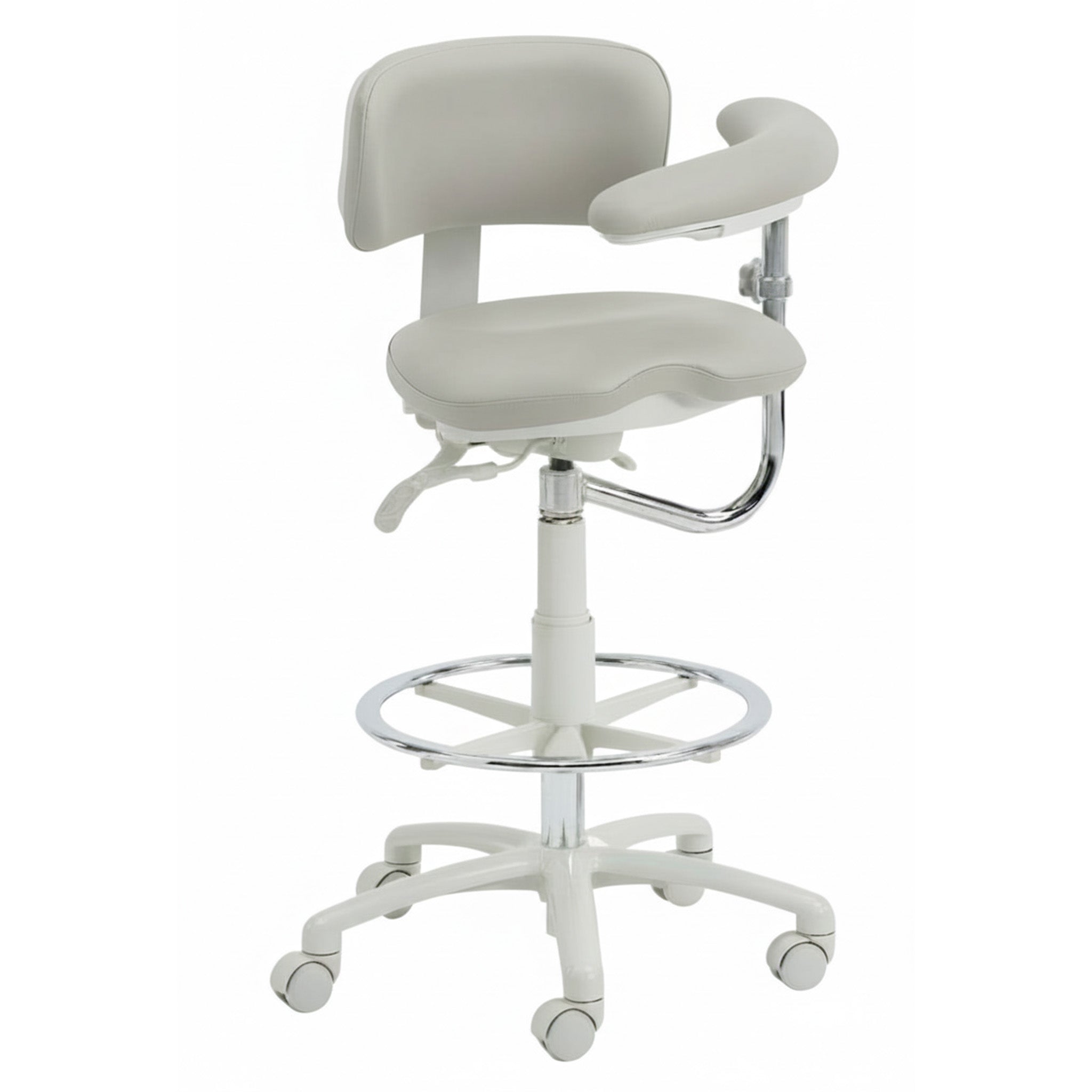 9520BL Dental Assistant Stool - Left Support | UltraLeather