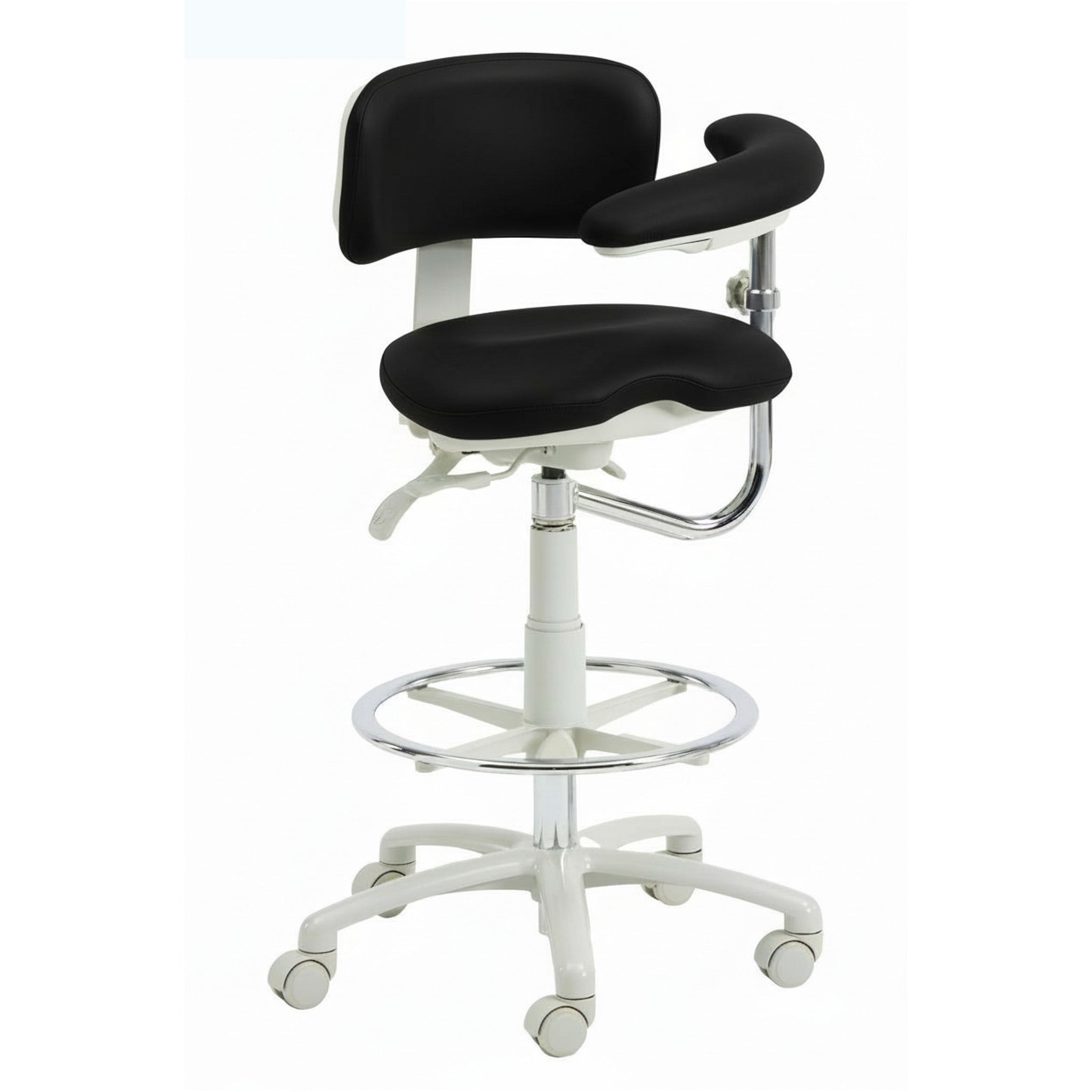 9520BL Dental Assistant Stool - Left Support | UltraLeather