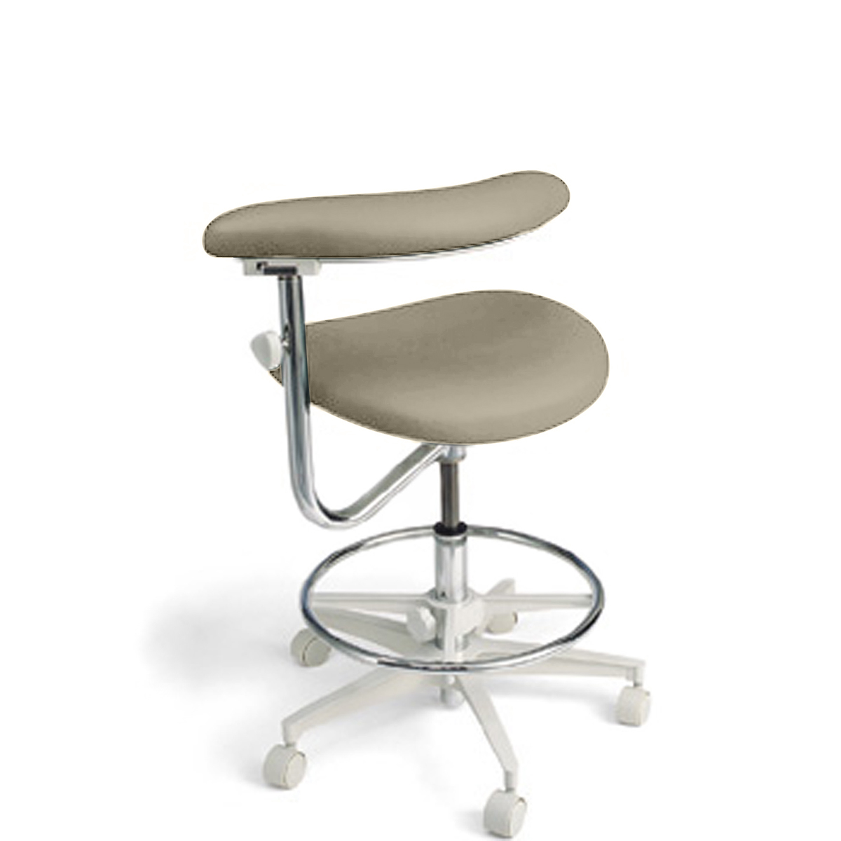 3145R Dental Assistant Stool with Right Support, Taupe