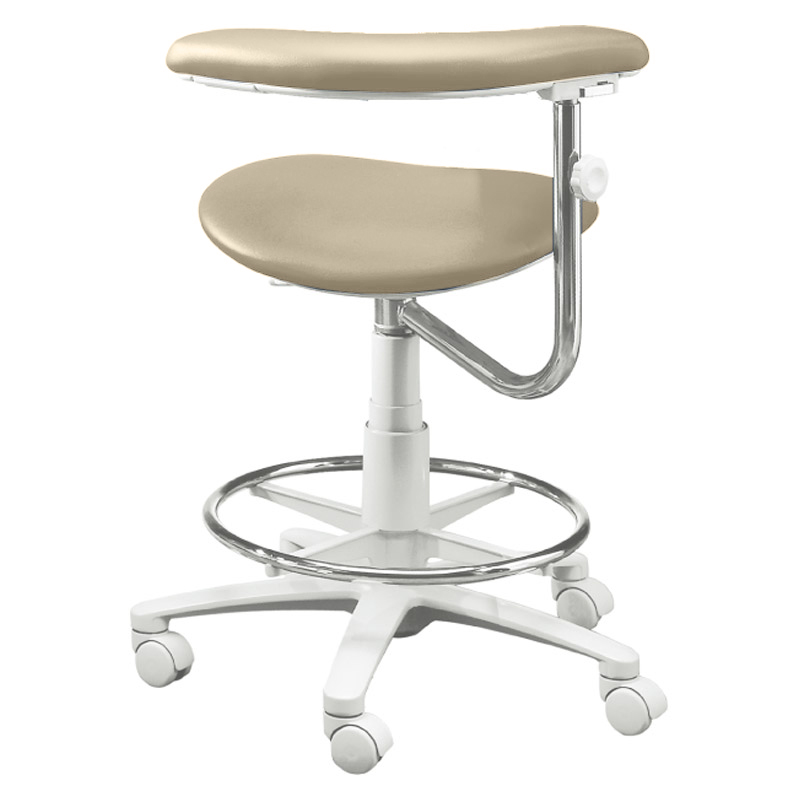 3345L Dental Assistant Stool with left support in fawn