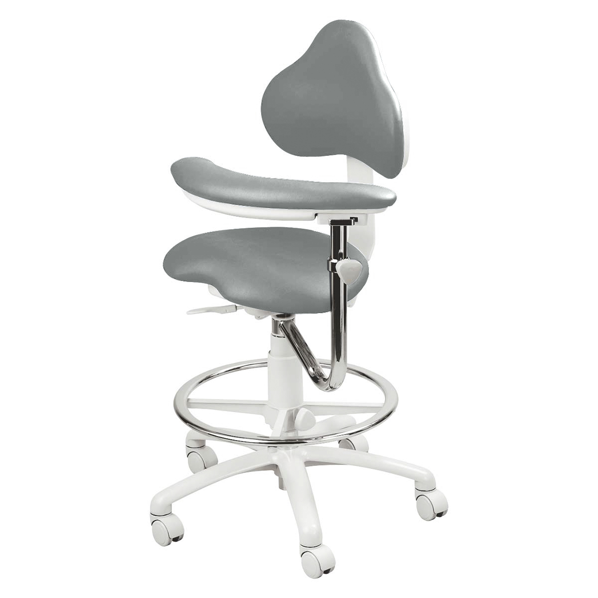 9120BL Dental Assistant Stool with Left Support, UltraLeather