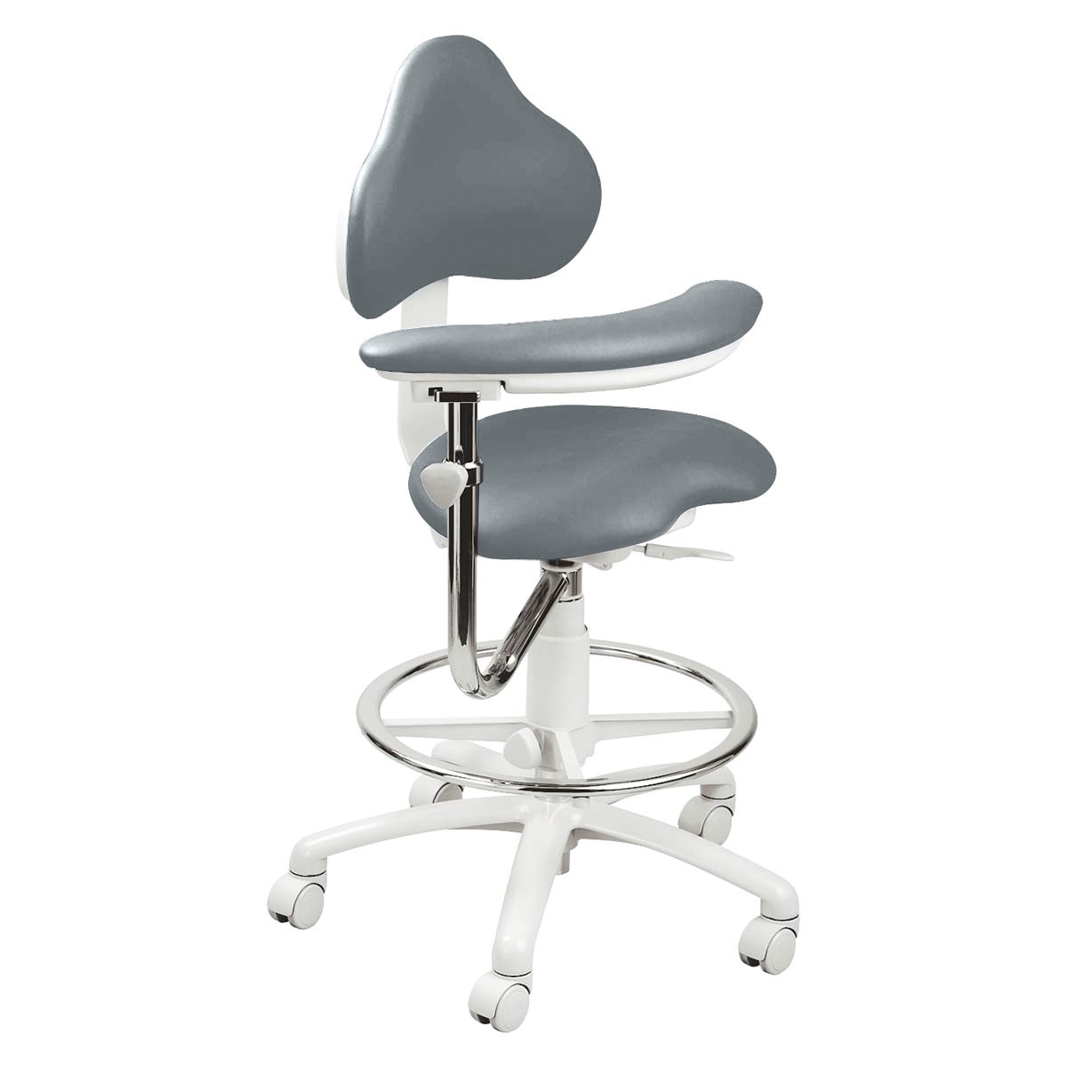 9120BR Dental Assistant Stool with Right Support in dove gray